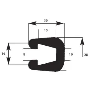 Fenderliste 28x30mm