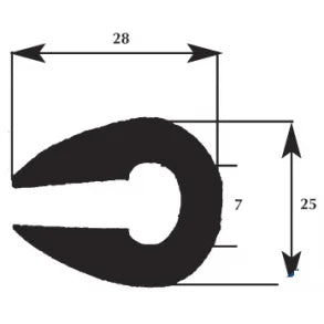 Fenderliste 25x28mm