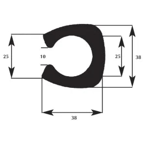 Fenderliste 38x38mm