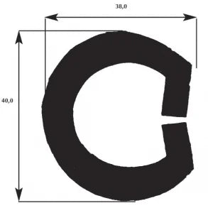 Fenderliste 40x38mm