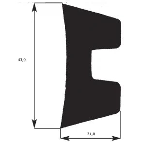 Fenderliste 43x21mm