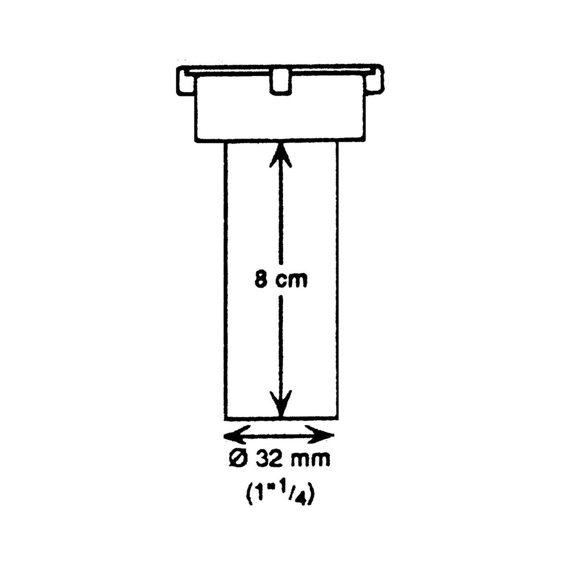 Vask lige studs 32mm