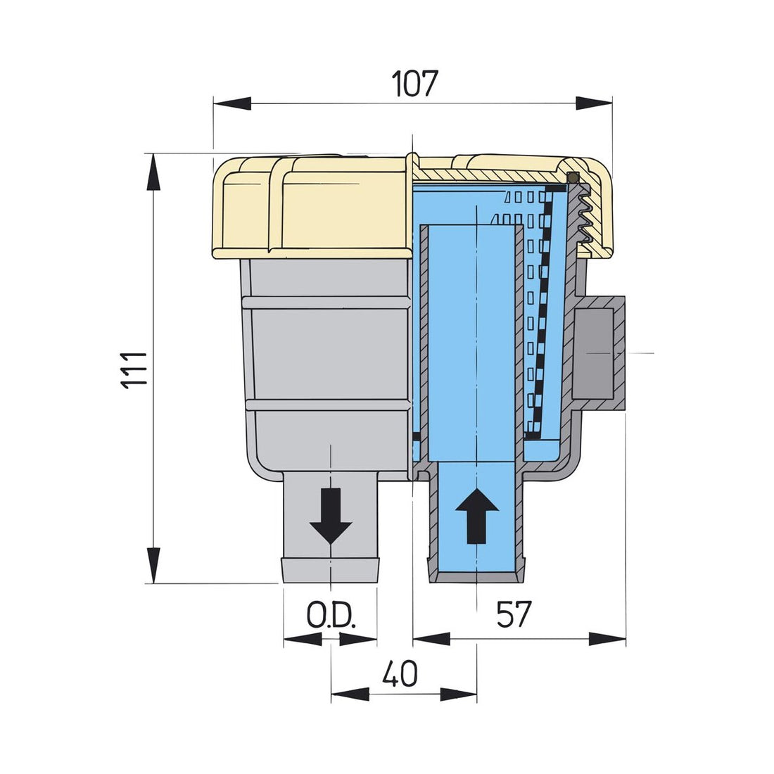 Kølevandsfilter type 140 120l/min