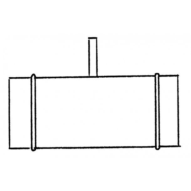 Anslutningsrør m/antihævert 57mm