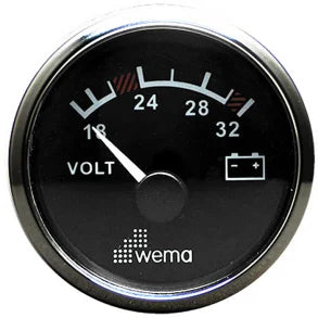 Wema Voltmeter RF/hvid 16-32V