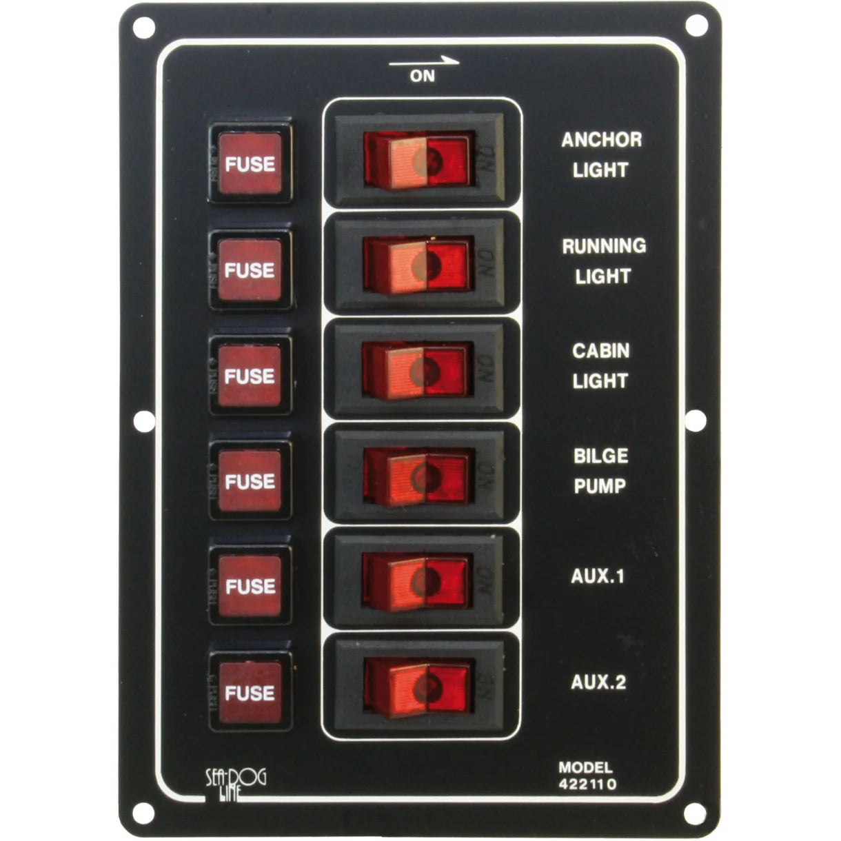 El-panel 6 kontakt Vertikal