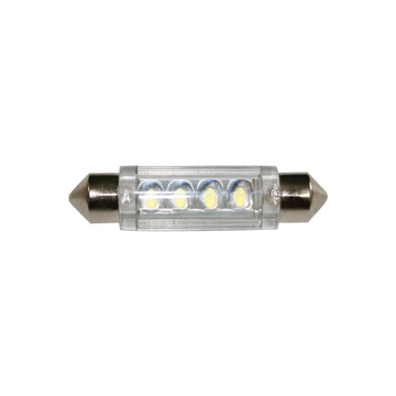 LED - pinollampe T11 4-led 12v hvid