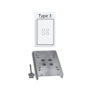 Glidemonteringsplade 330x200mm