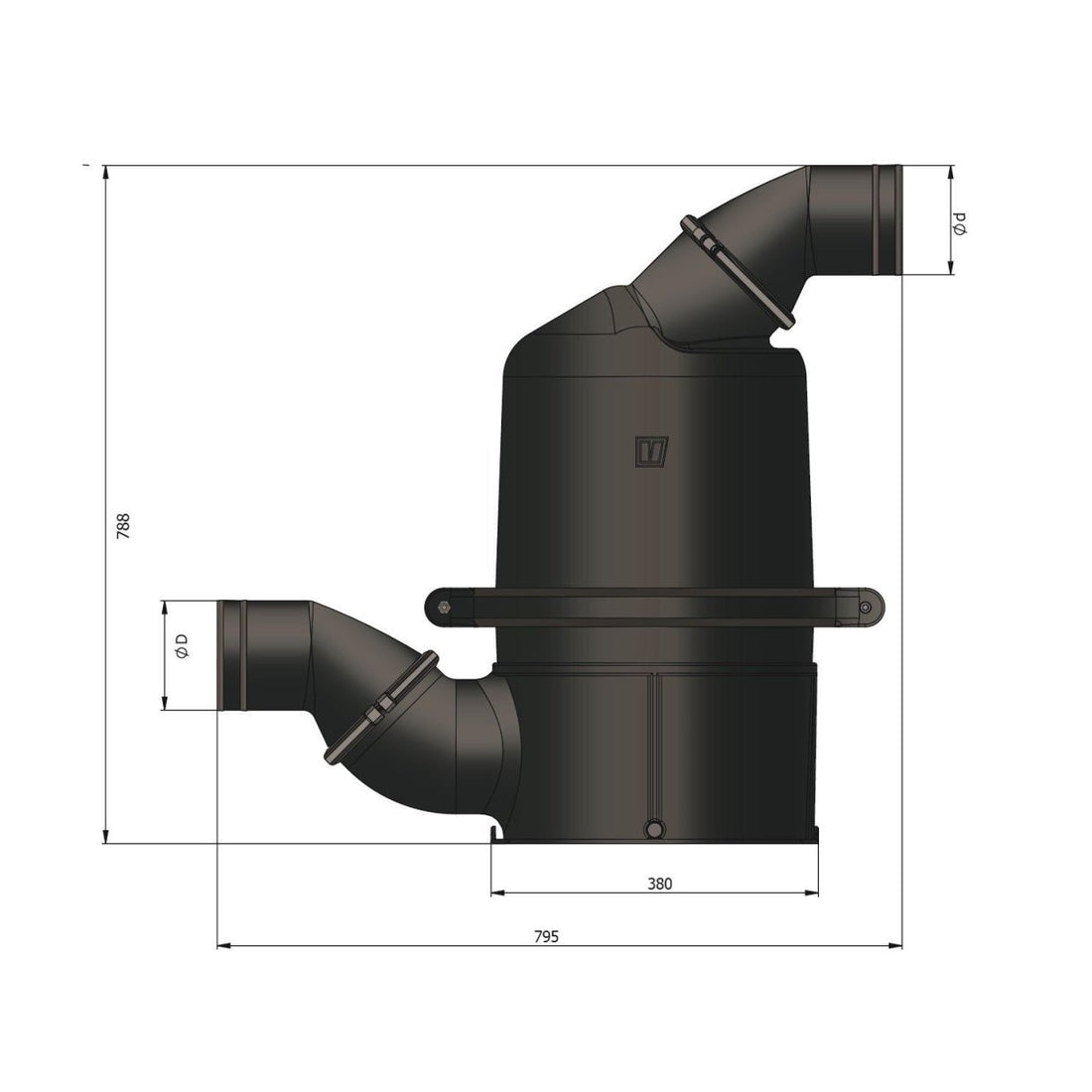 Svanehals HPW152 Vetus Ø152