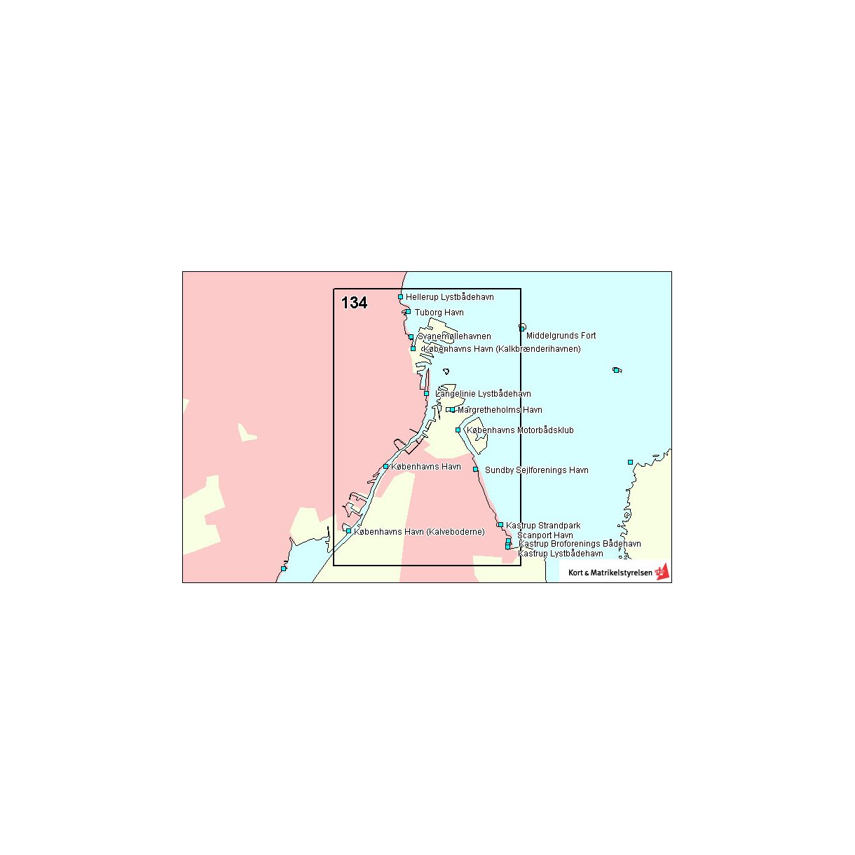 Søkort DA 134 Københavns Havn