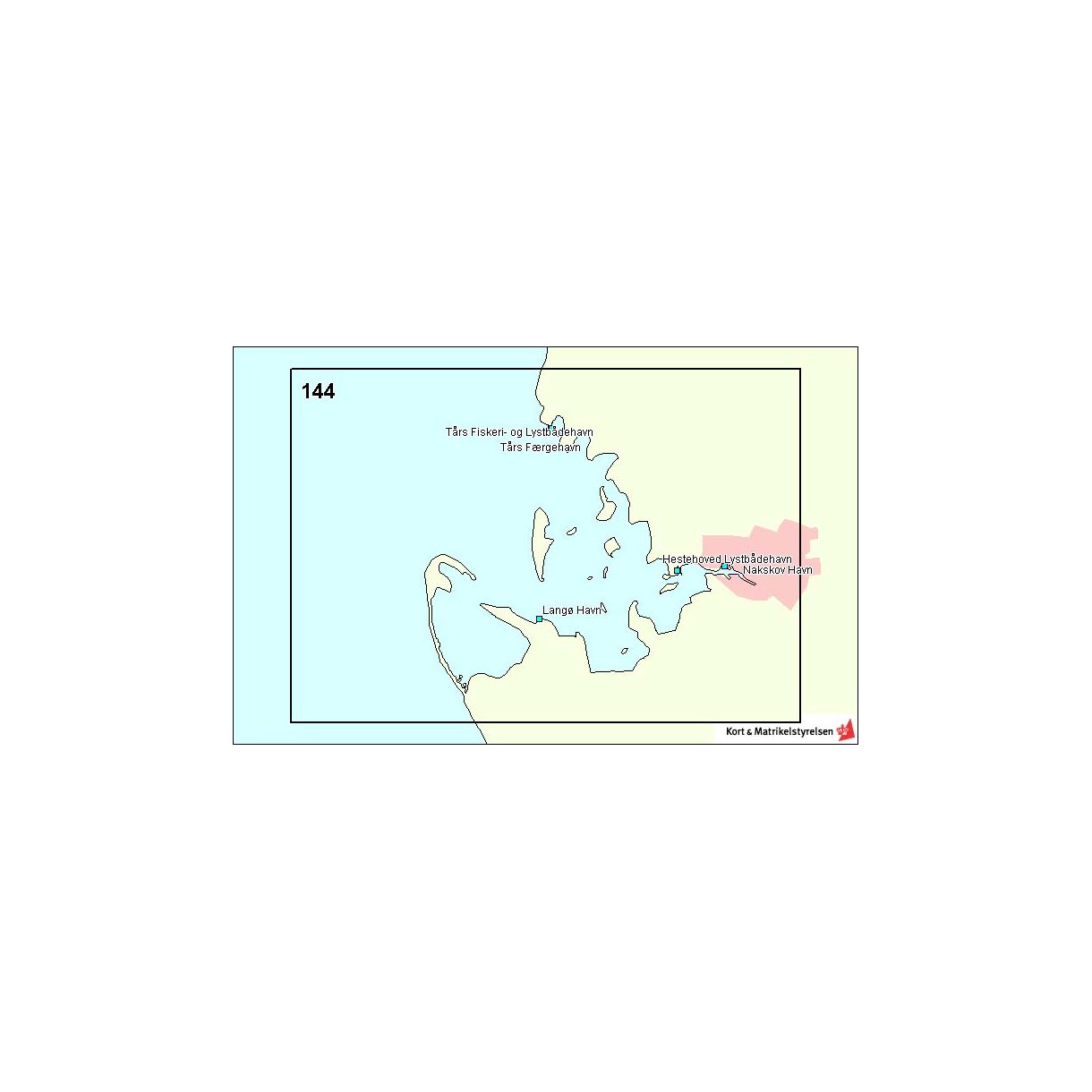 Søkort DA 144 Nakskov Fjord